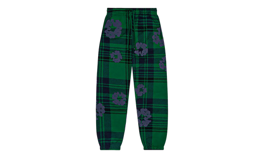 Plaid Cotton Wreath Sweatpants "Green" DT386