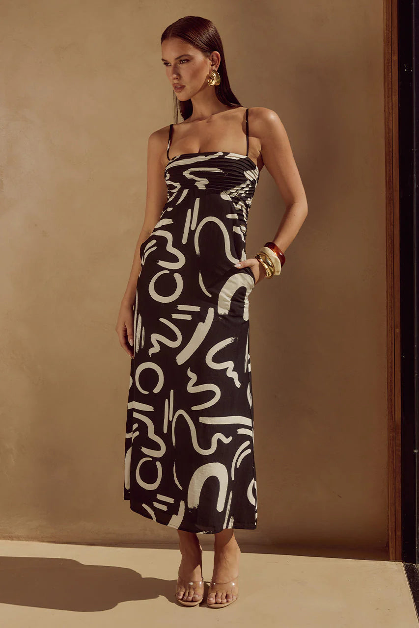 Ineze Midi Dress - York Black