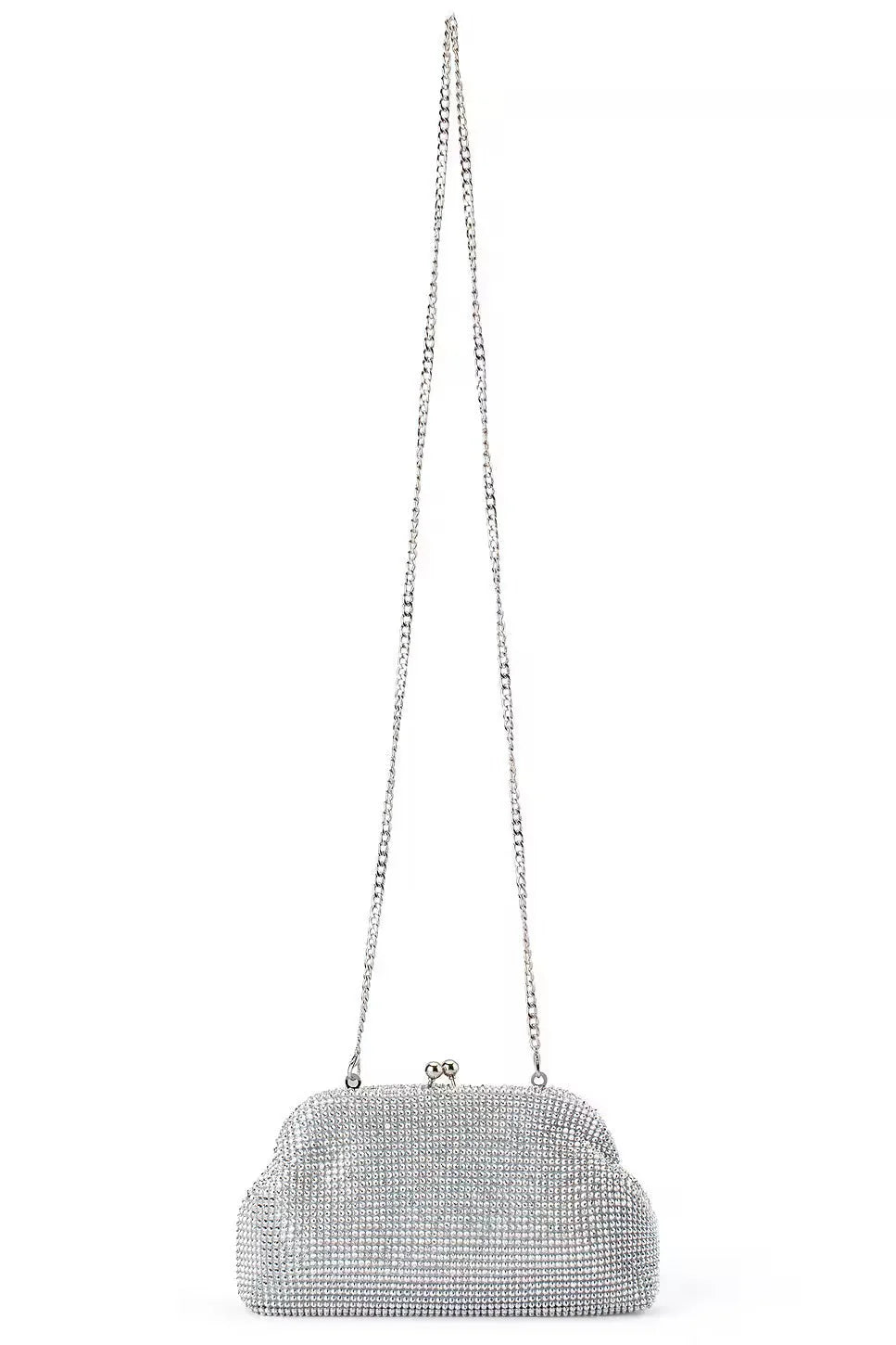 Ela Crystal Clutch - Silver