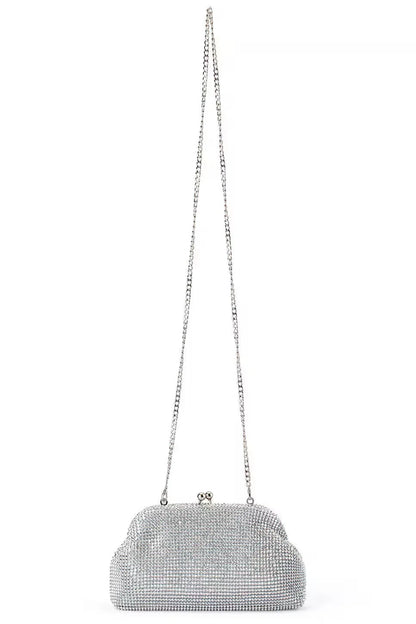 Ela Crystal Clutch - Silver