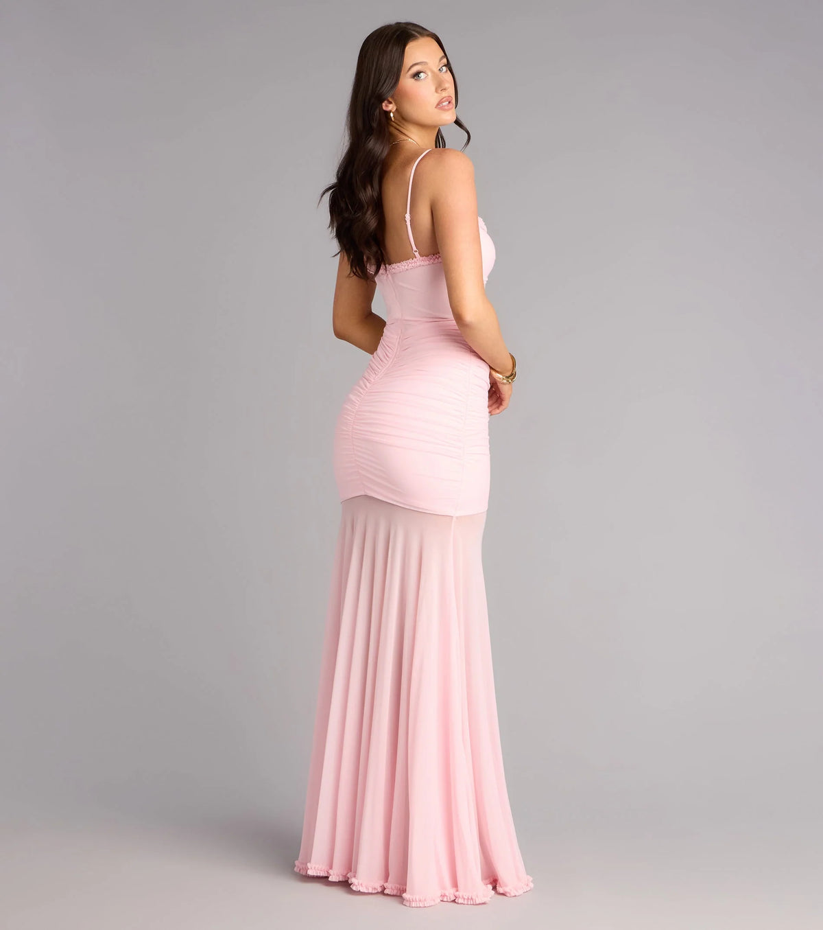 Sherrie Mesh Slit Mermaid Formal Dress
