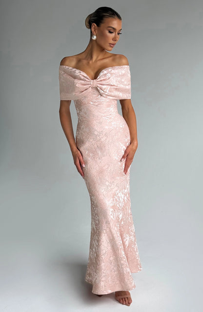 Livette - Bow strapless Maxi Dress
