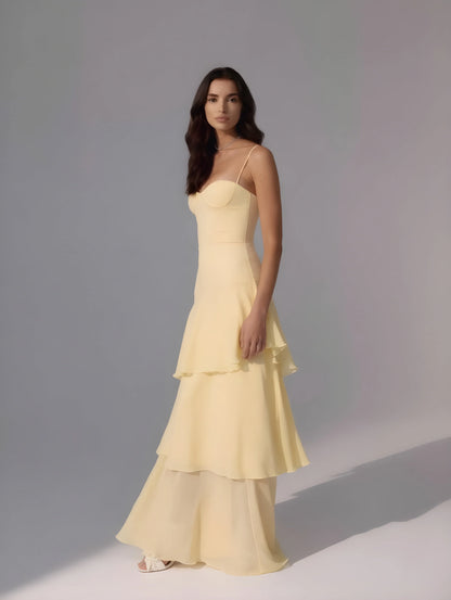 Livette - Long Ruffle Maxi Dress