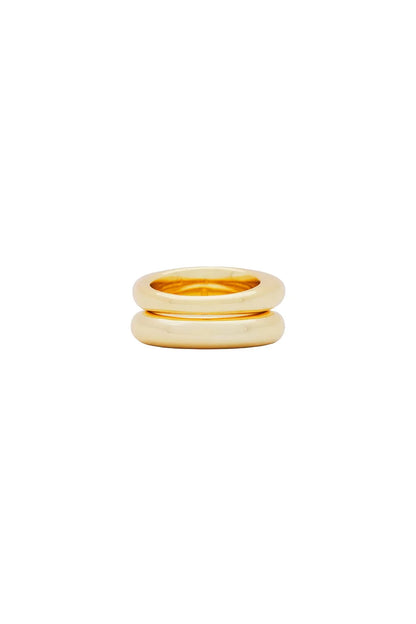 Dome Ring Set - 18k Gold Plated