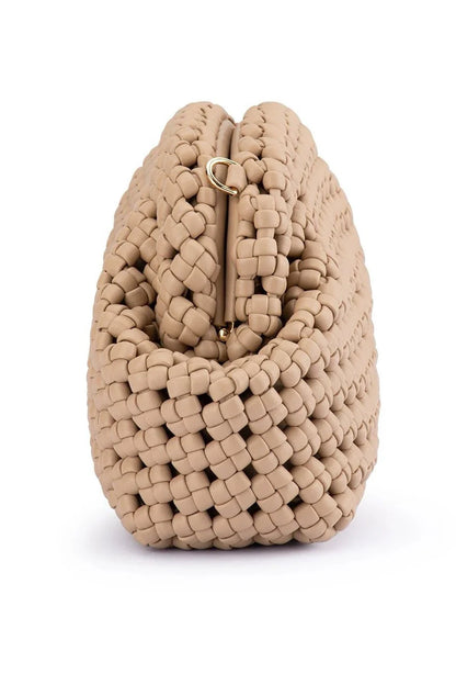 Everly Hand Woven Clutch - Natural