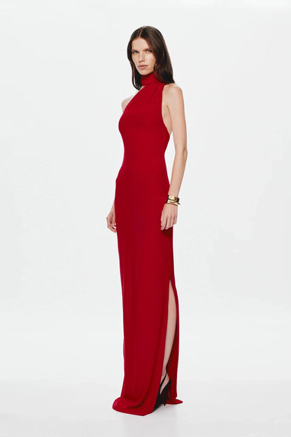 Misha Nicolette Jersey Maxi Dress - Cherry