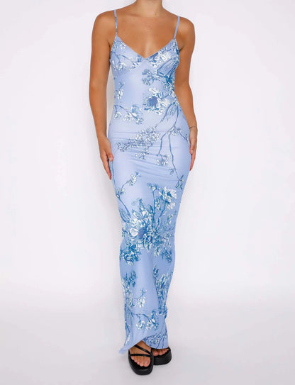Livette - Floral Rose Maxi Dress