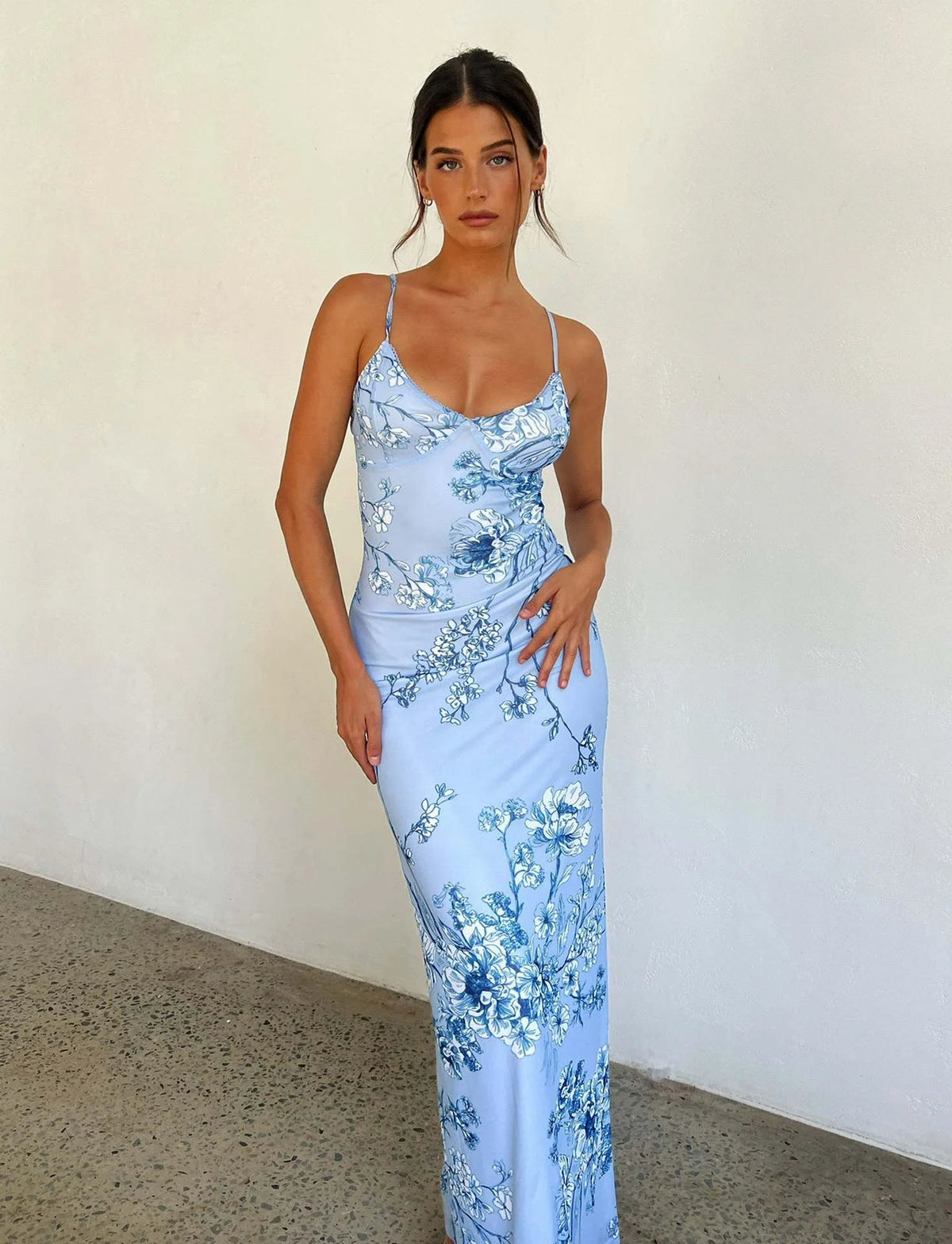 Livette - Floral Rose Maxi Dress