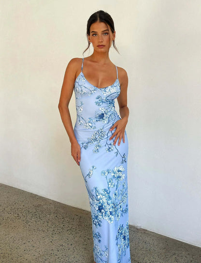 Livette - Floral Rose Maxi Dress