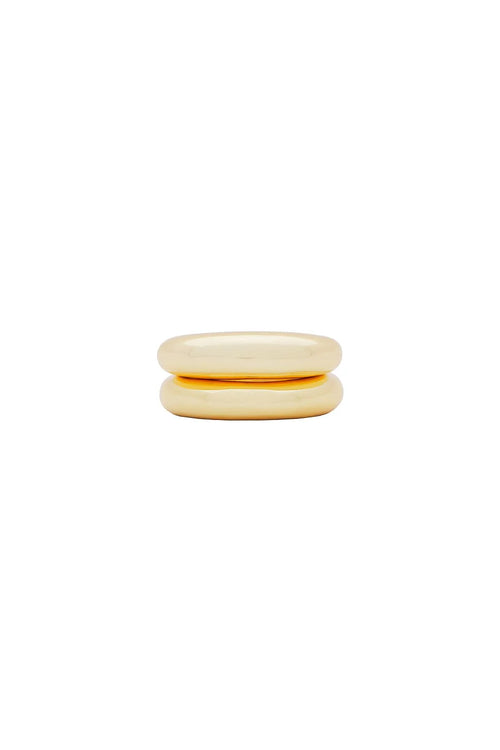 Dome Ring Set - 18k Gold Plated