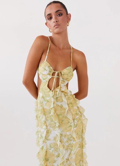 Livette - Sunset Ruffle Maxi Dress