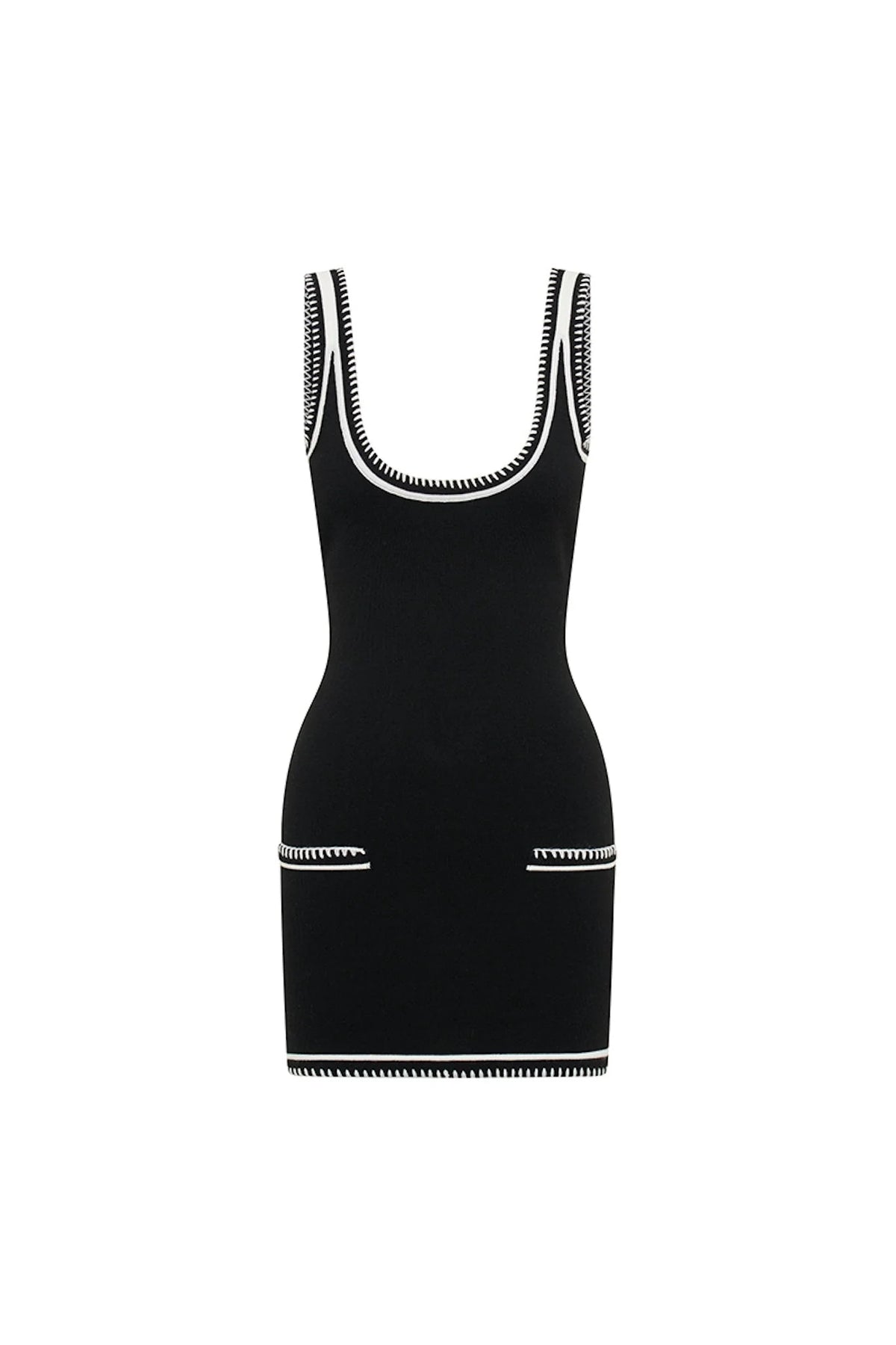 Beverly Mini Dress - Black/White