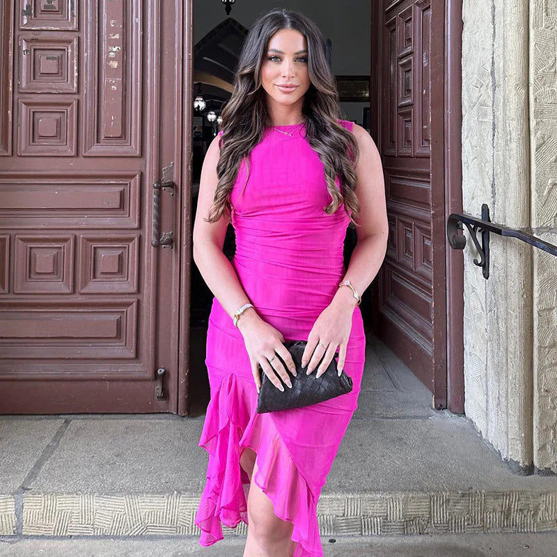 Olivia - Ruffle Midi Dress