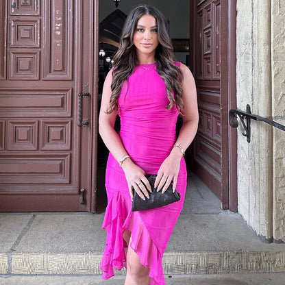 Olivia - Ruffle Midi Dress