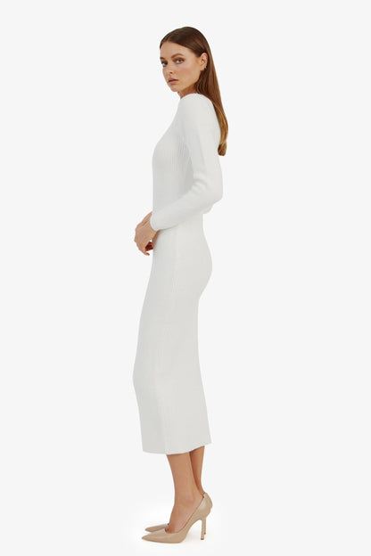 Kavala Knit Maxi Dress - Ivory