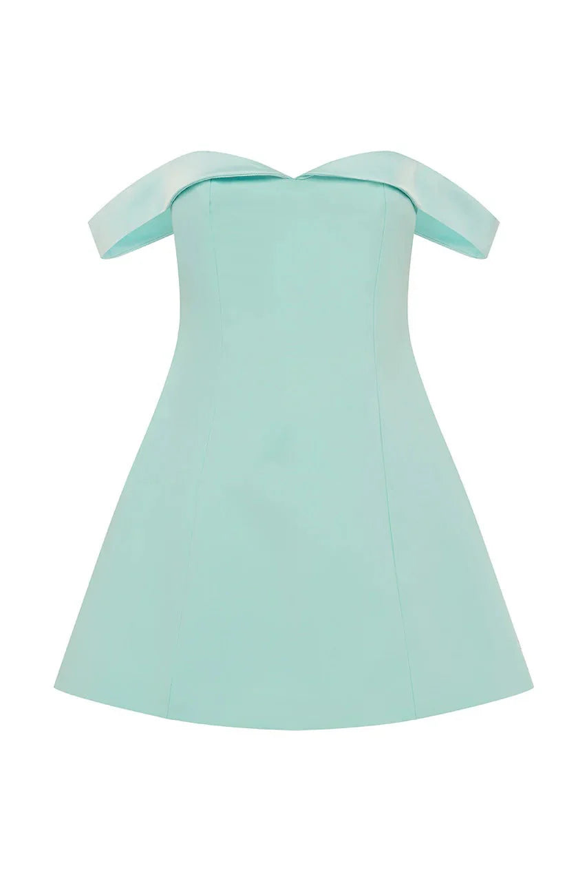 Ebony Mini Dress - Aqua