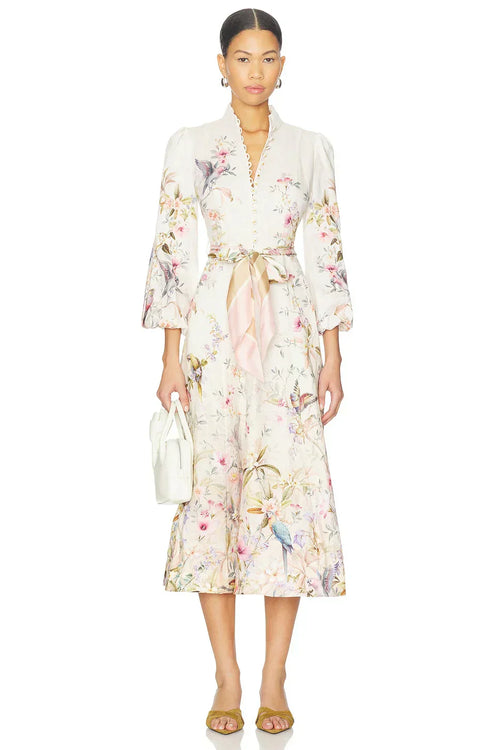Rebellion Button Midi Dress