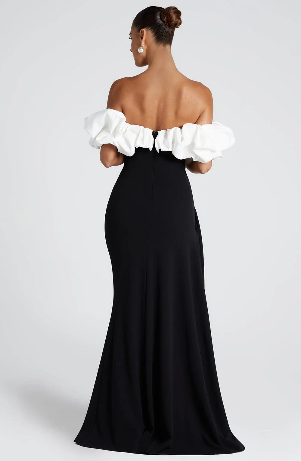 Livette - Ruffle Bardot Maxi Dress