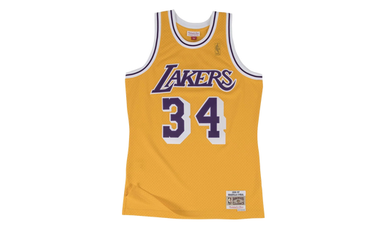NBA Shaquille O’Neal Swingman Home Jersey "1996 Los Angeles Lakers - Gold" SMJYGS18177 LALLTGD96SON