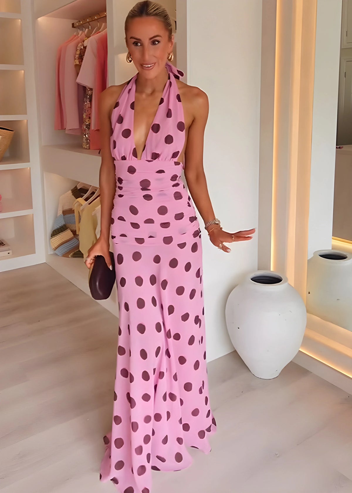 Livette - Polka Dot Maxi Dress