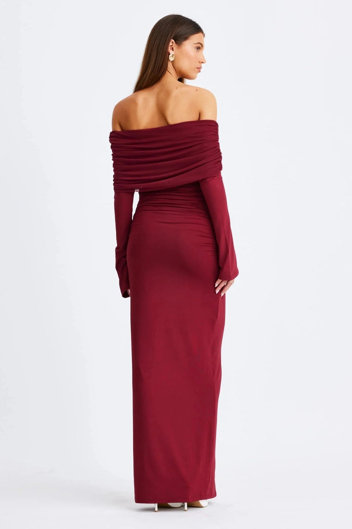 Stevie Long Sleeve Maxi Dress - Wine