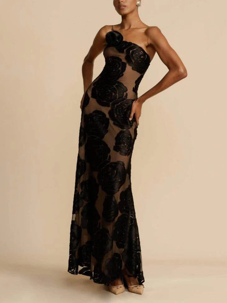 Becca - Floral Maxi Dress with Elegant Look