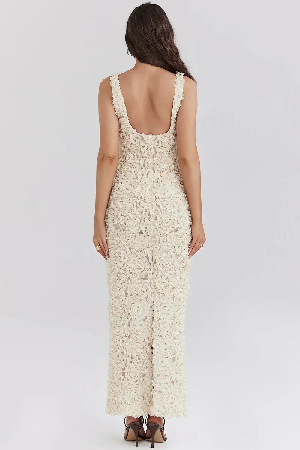Livette - 3D Roses Maxi Dress