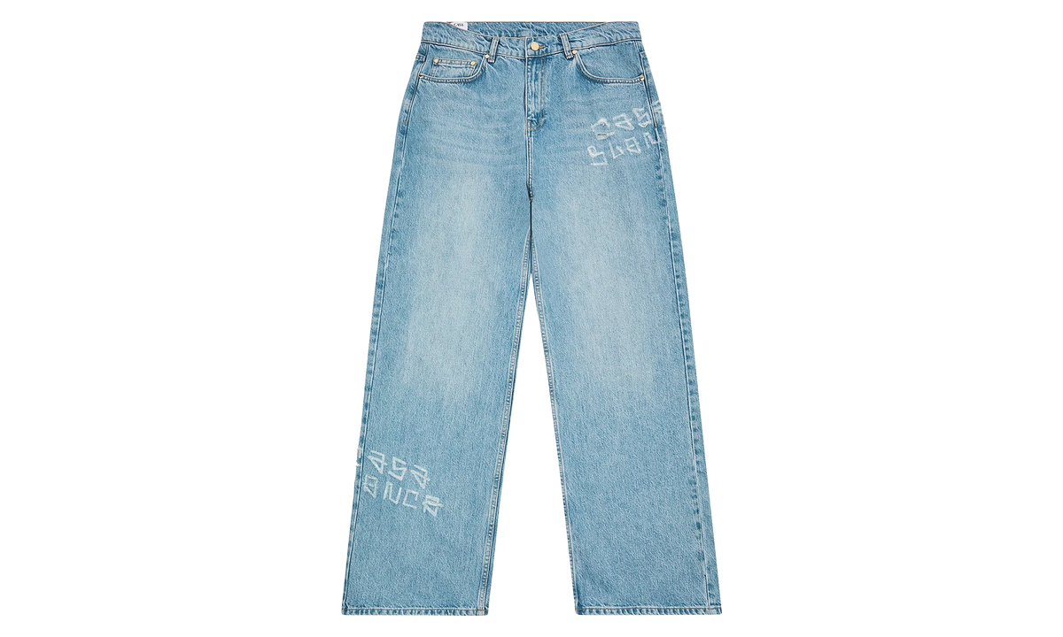 Graffiti Distressed Denim Jeans "Blue" MS25 TR 274 01
