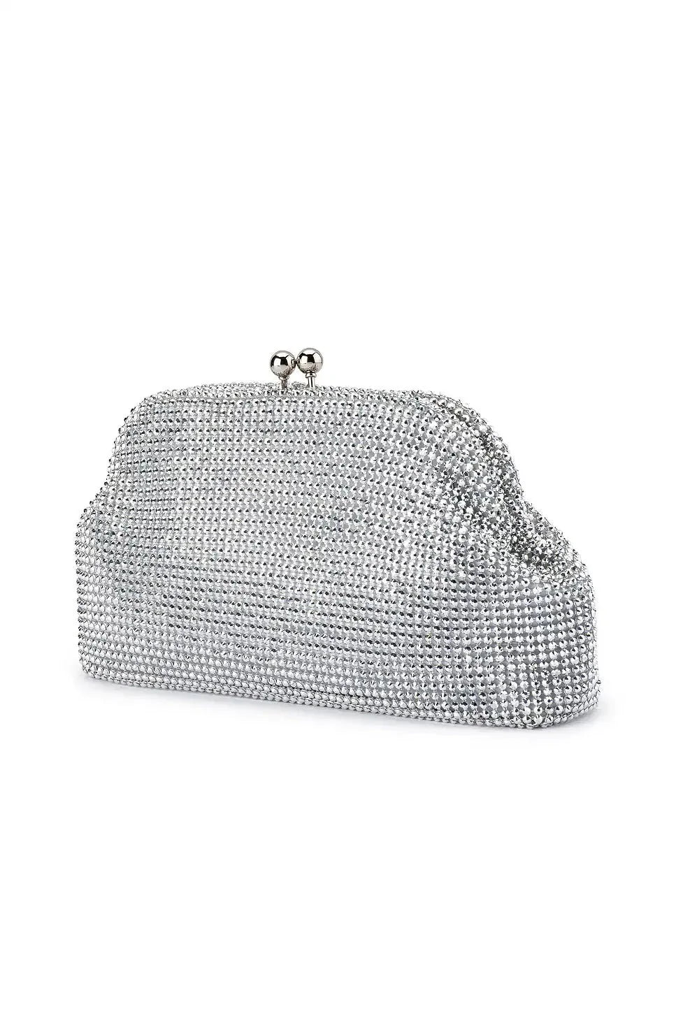 Ela Crystal Clutch - Silver