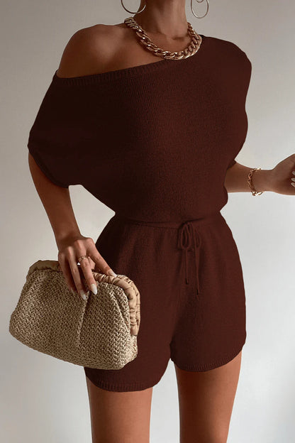 Miami Knit Romper - Chocolate
