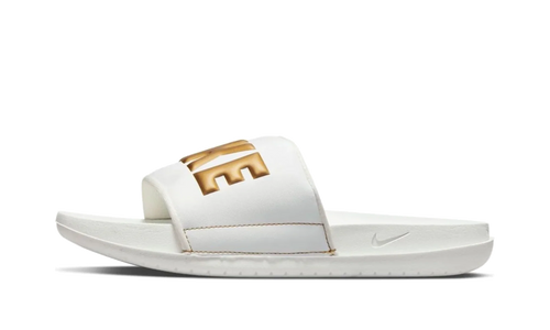 Offcourt Slide WMNS "Summit White Metallic Gold" BQ4632 105