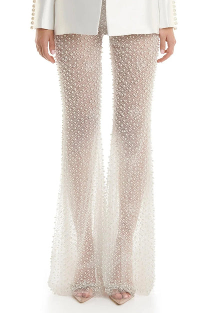 Denise Beaded Pants - Pearl