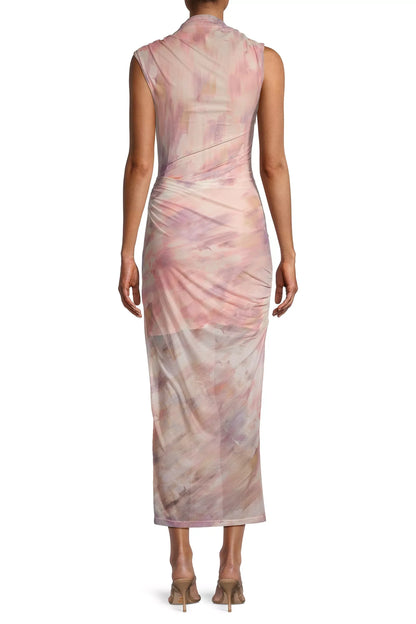 Misha Tillie Mesh Midi Dress - Waterlily Print