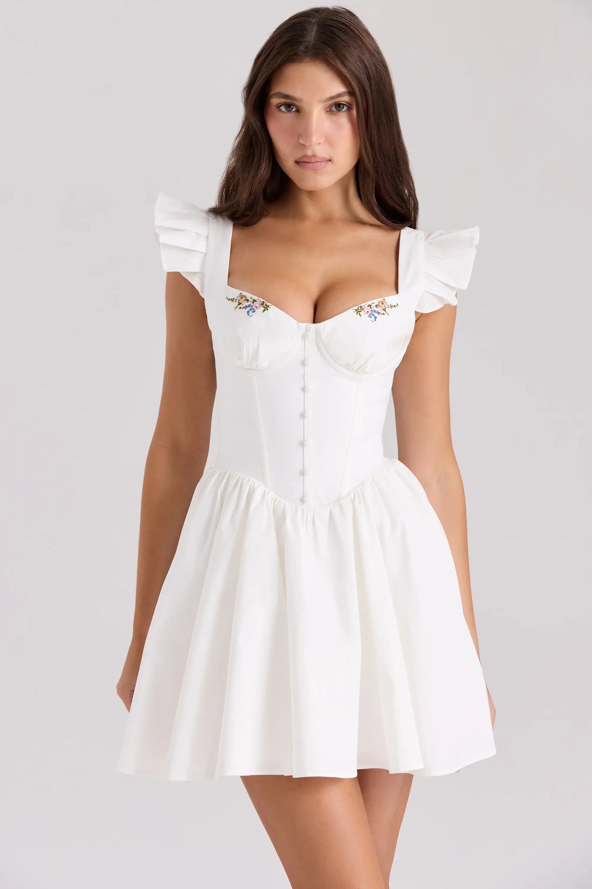Livette - Floral Corset Mini Dress