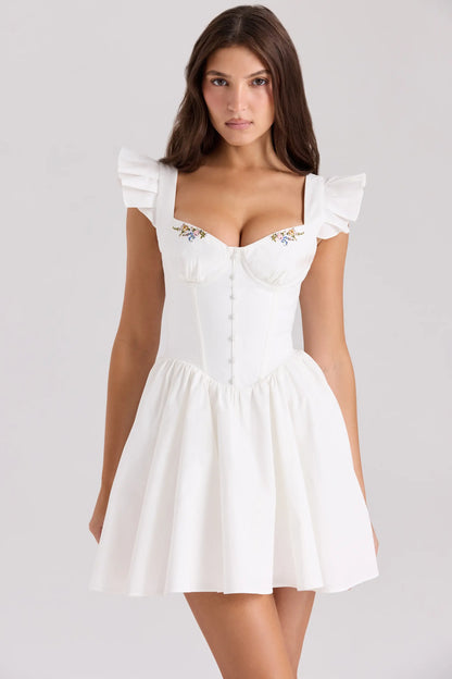 Livette - Floral Corset Mini Dress