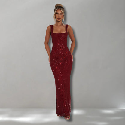 Vivienne – Elegant maxi glitter dress