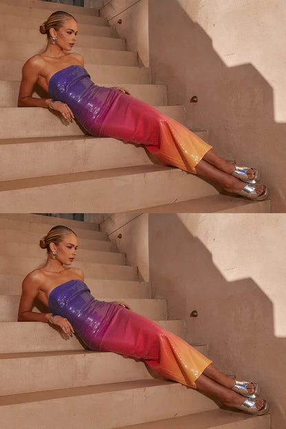 Malibu Midi Dress - Sunset