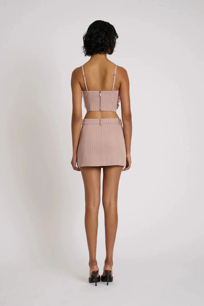 Emerson Skirt - Blush Pinstripe