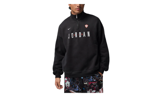 Air Jordan Flight Graphic Fleece Quarter Zip "Black / Sail" IF1816 010