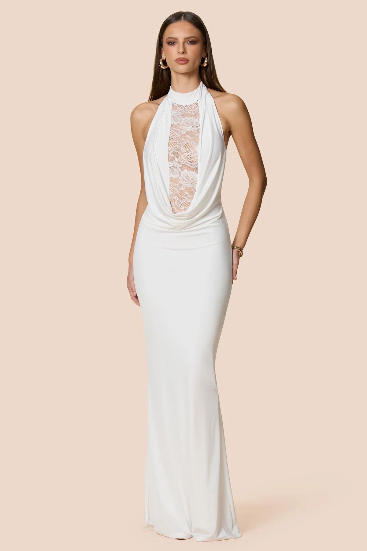 Nookie Rhianna Halter Gown - Ivory
