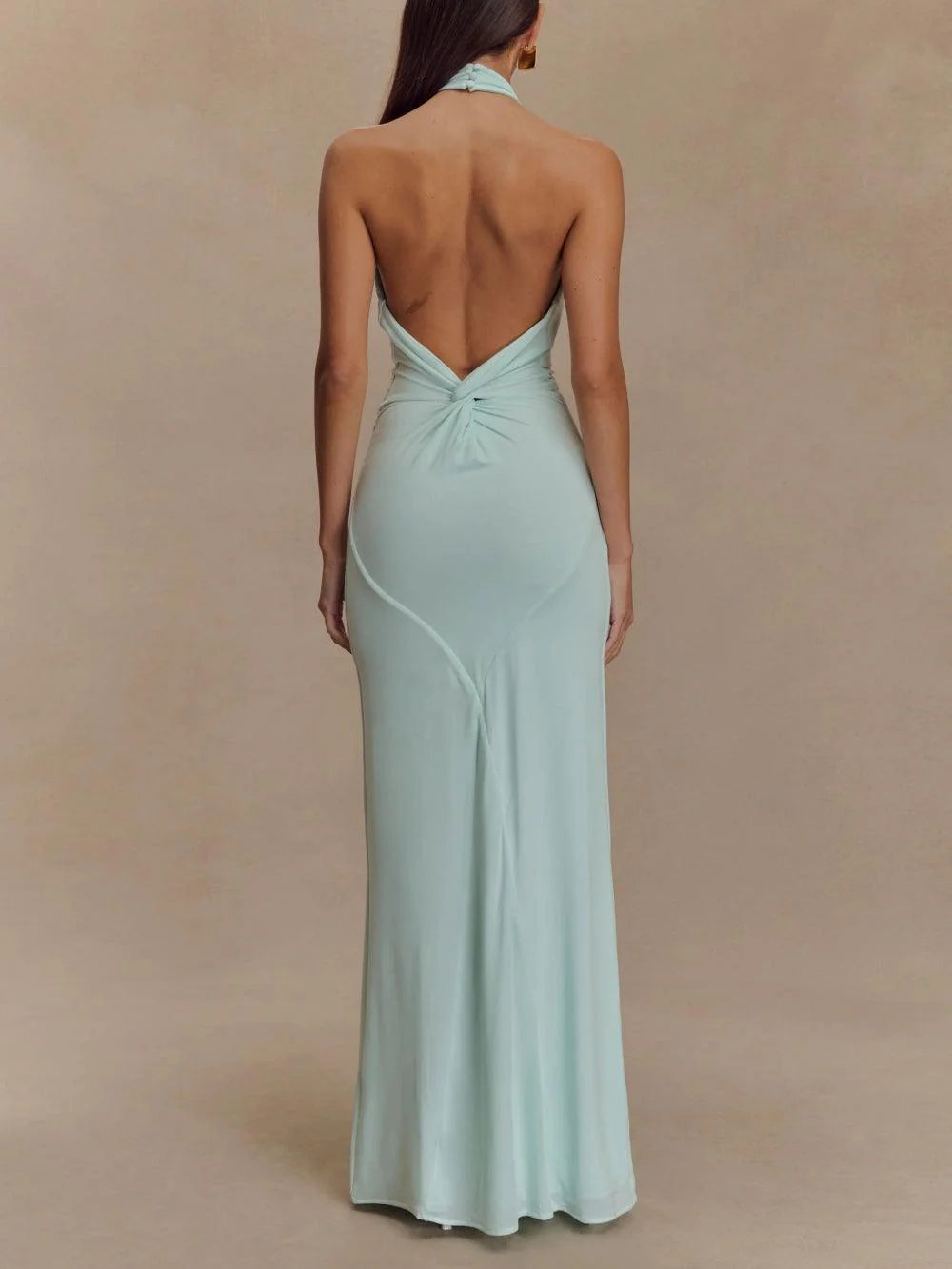 Livette - Slinky Halter Maxi Dress