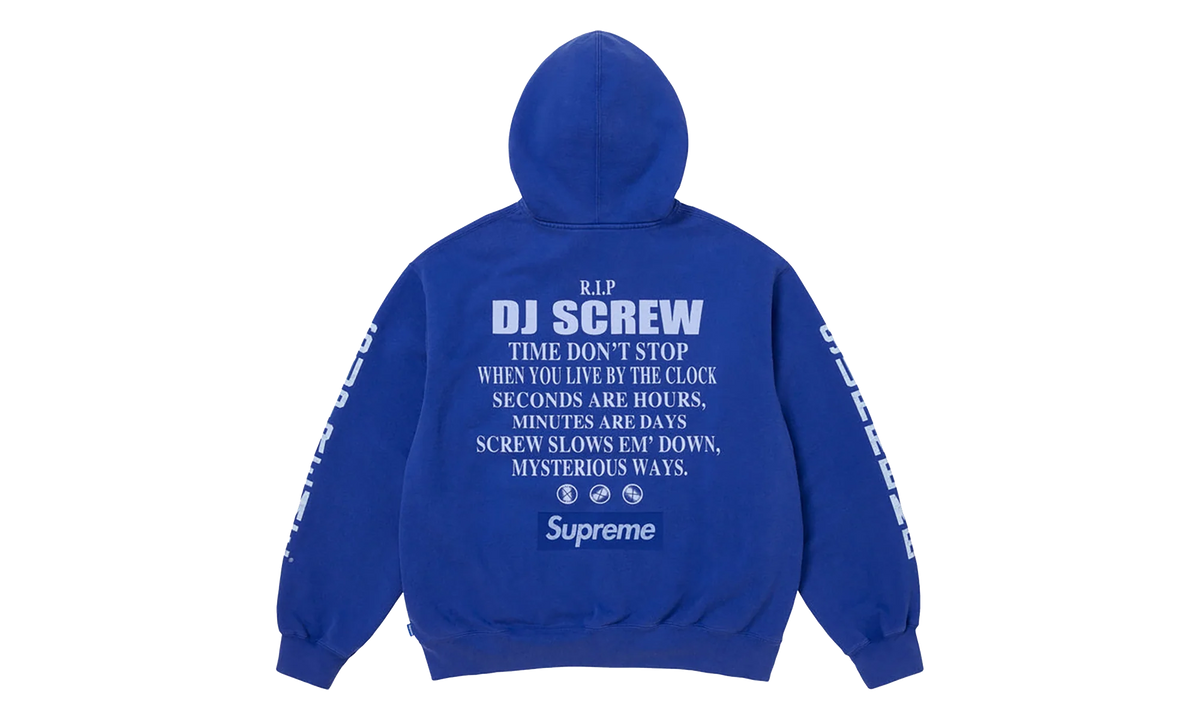 DJ Screw Zip Up Hooded Sweatshirt "SS26 - Royal" SU27356
