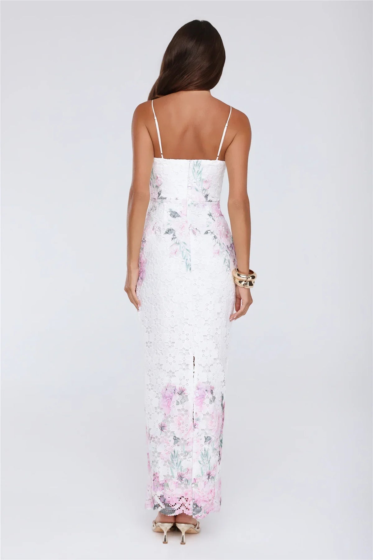 Wardrobe Flex Embroidered Maxi Dress White