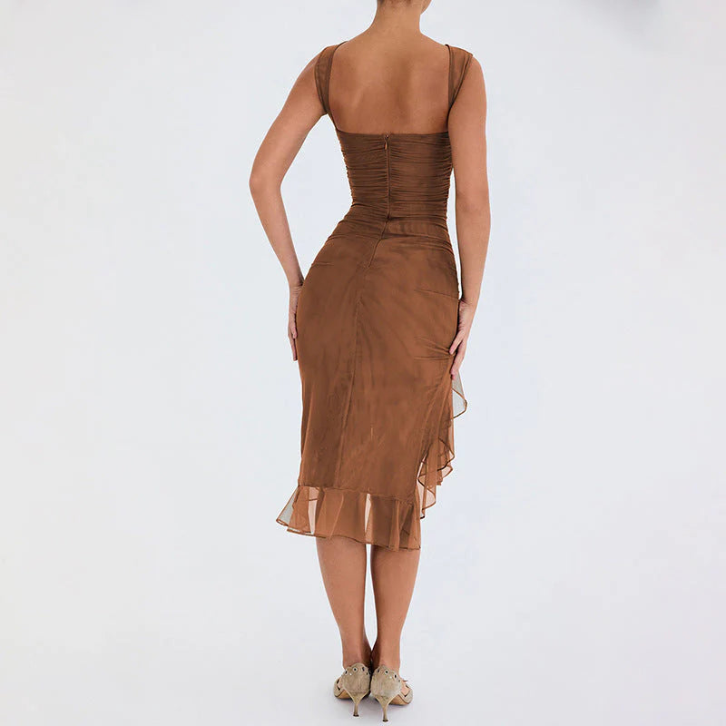 Olivia - Ruffle Midi Dress