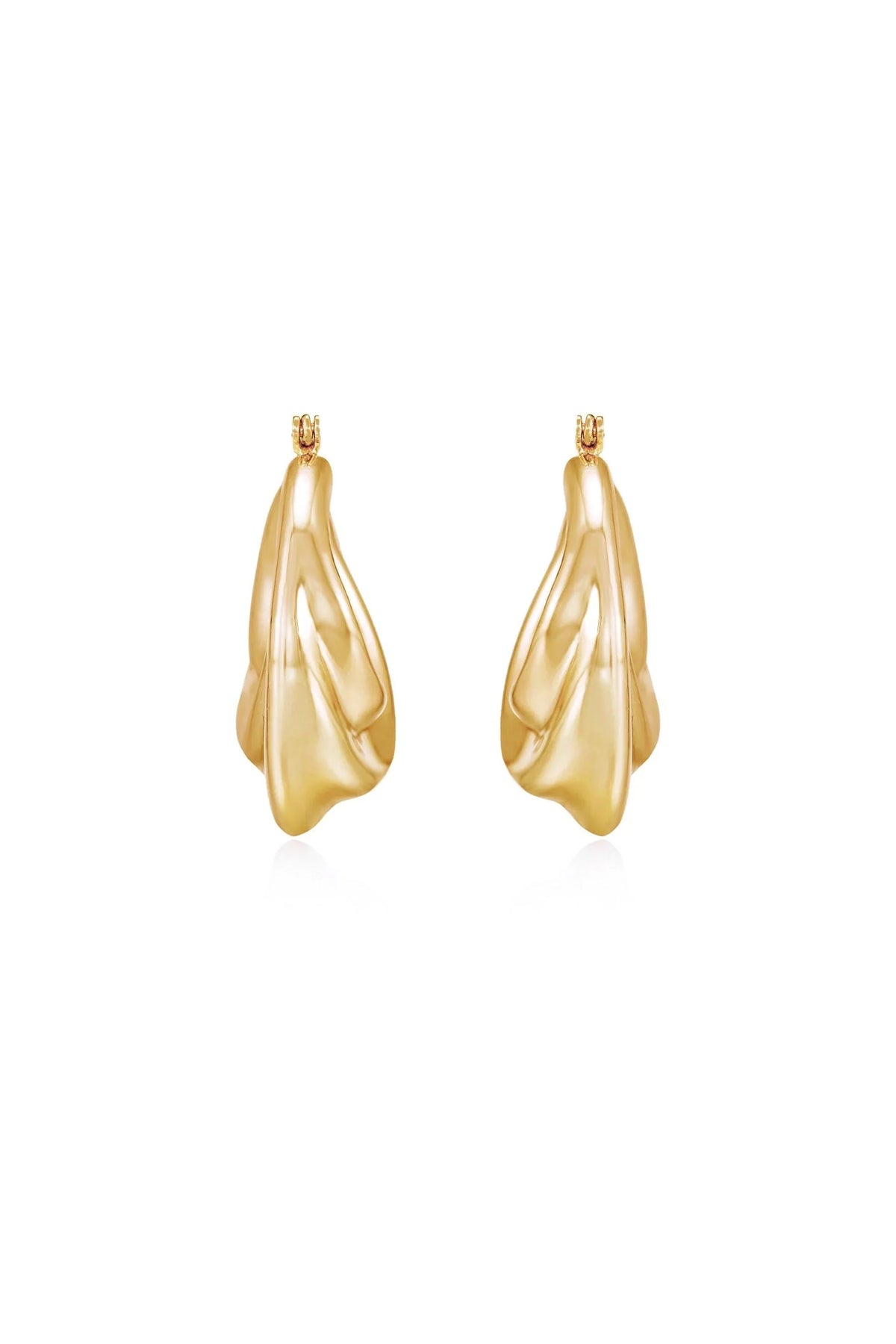 Crescent Swirl Hoop Earrings