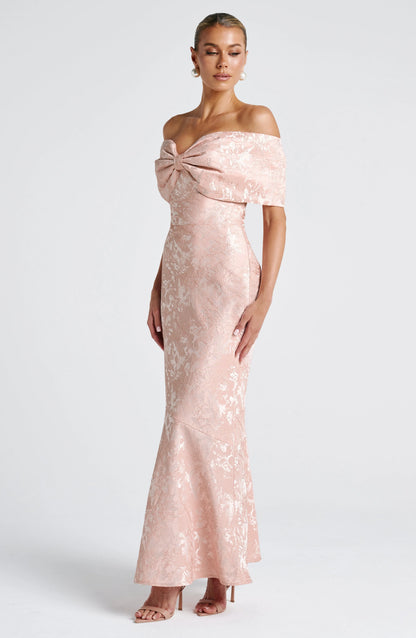Livette - Bow strapless Maxi Dress