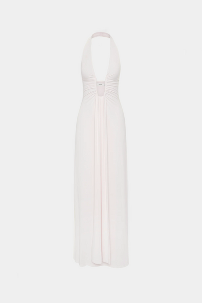 Jennifer Cupro Maxi Dress - White