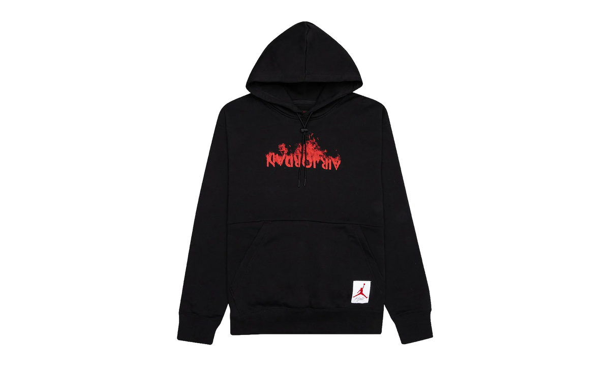 Air Jordan Retro 4 Graphics Fleece Pullover Hoodie "Black / Red" DD3867 010