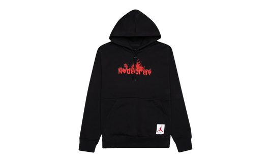 Air Jordan Retro 4 Graphics Fleece Pullover Hoodie "Black / Red" DD3867 010