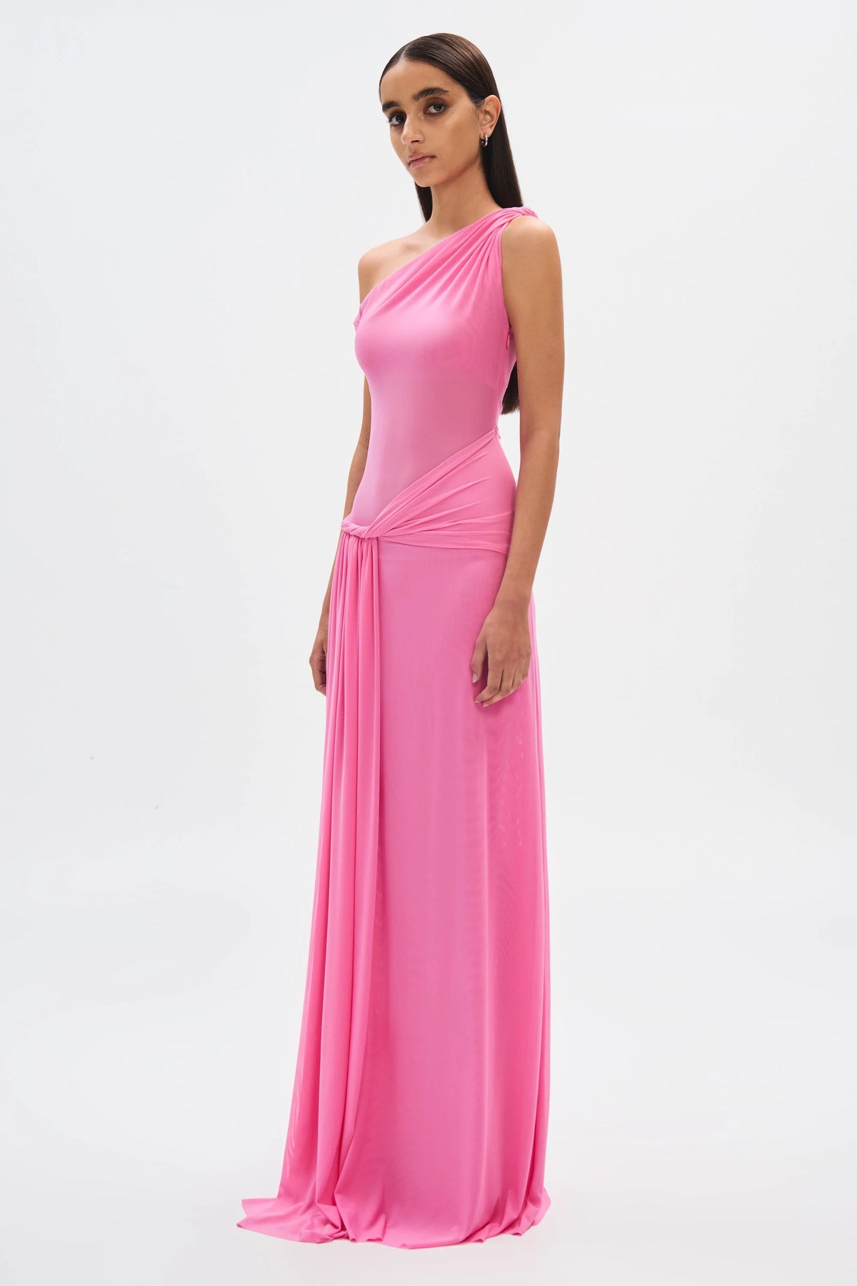 Misha Sisal Mesh Maxi Dress - Orchard Pink